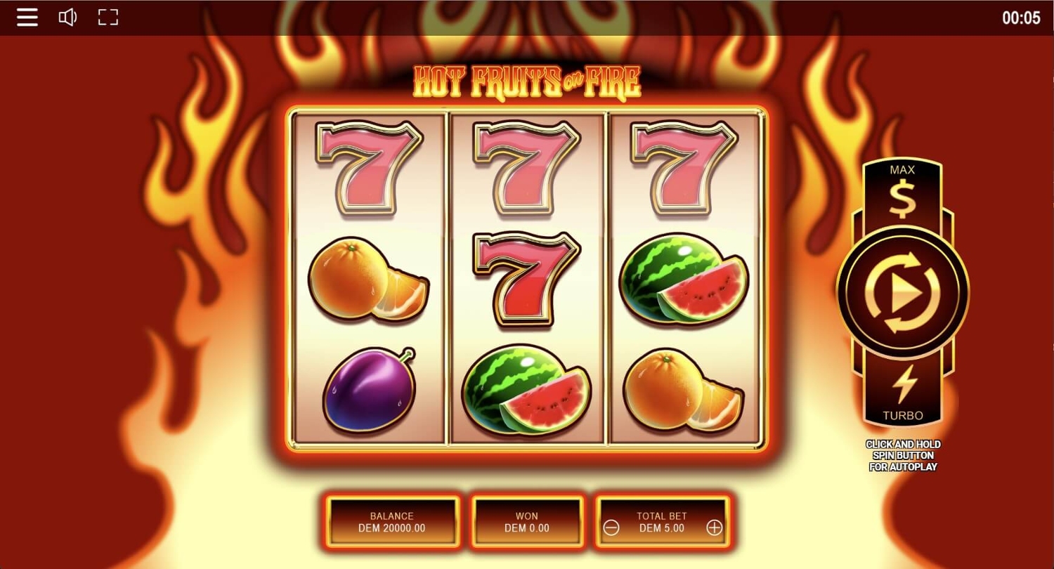 Hot Fruits on Fire Gameplay Image