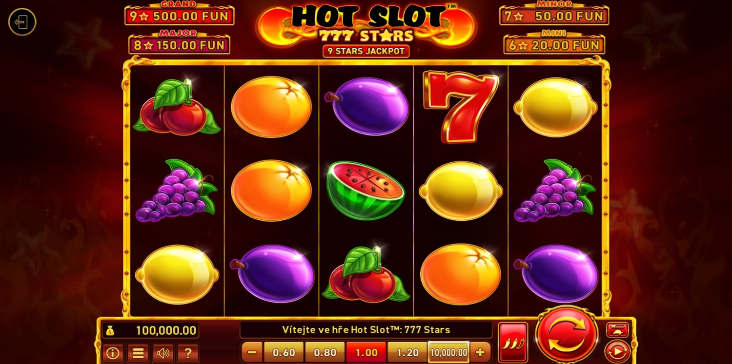 Hot Slot: 777 Stars Gameplay Image