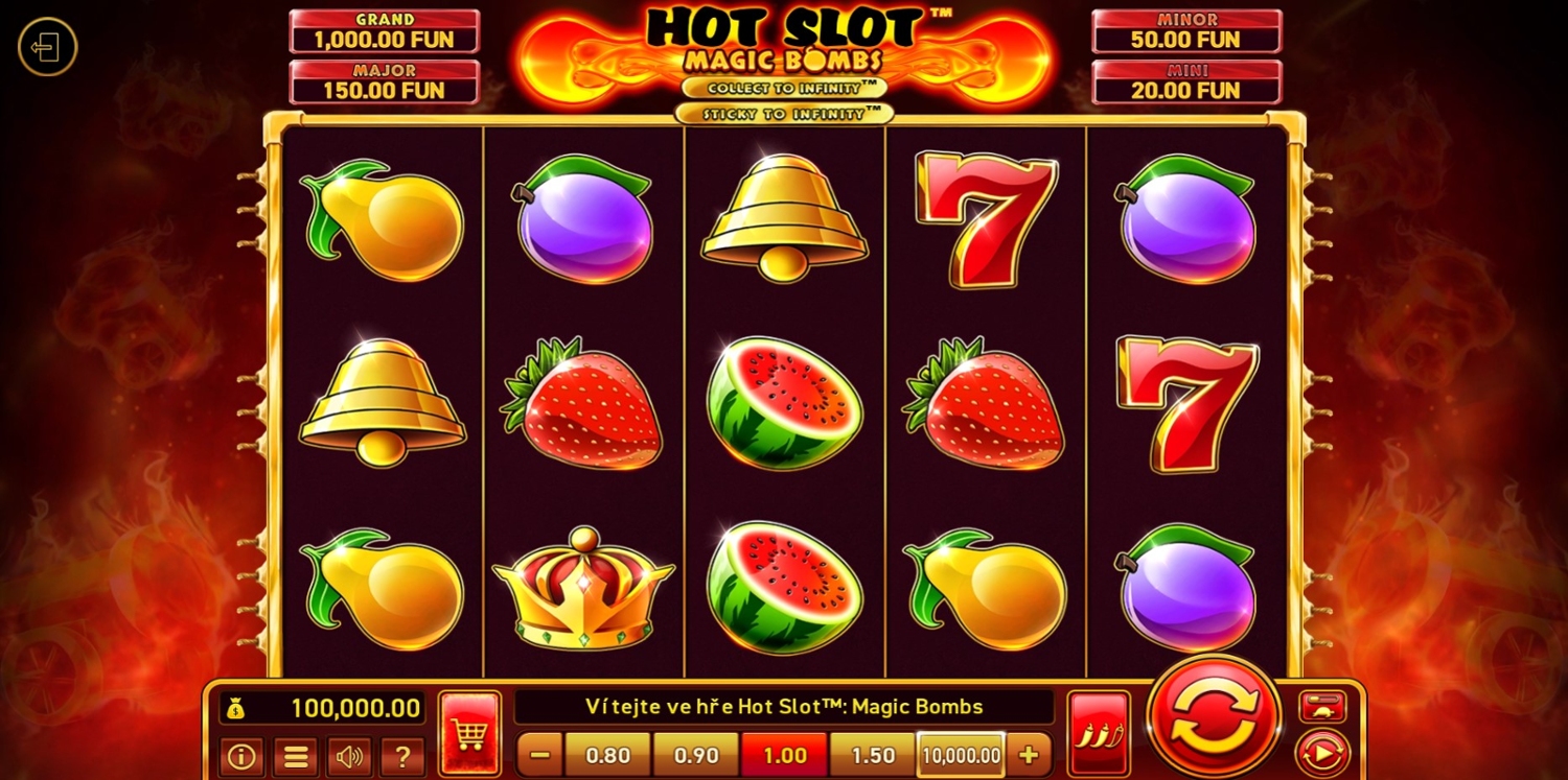 Hot Slot: Magic Bombs Gameplay Image