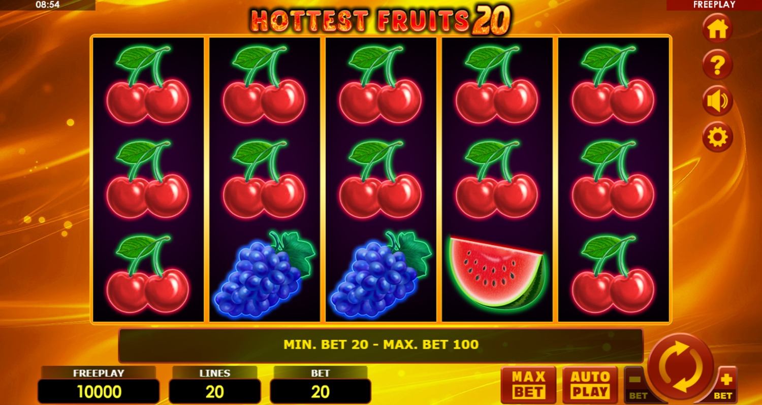 Hottest Fruits 20 Fixed Lines Gameplay Image