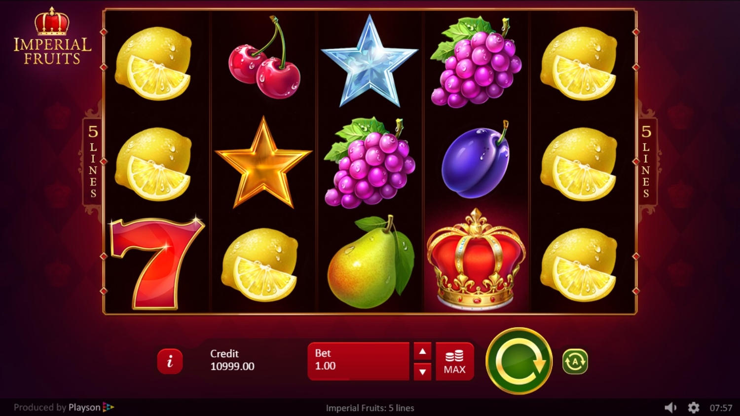 Imperial Fruits Gameplay Image