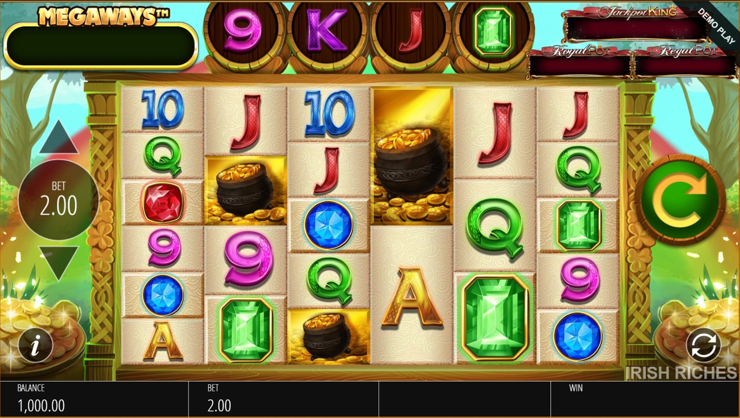 Irish Riches Megaways Gameplay Image