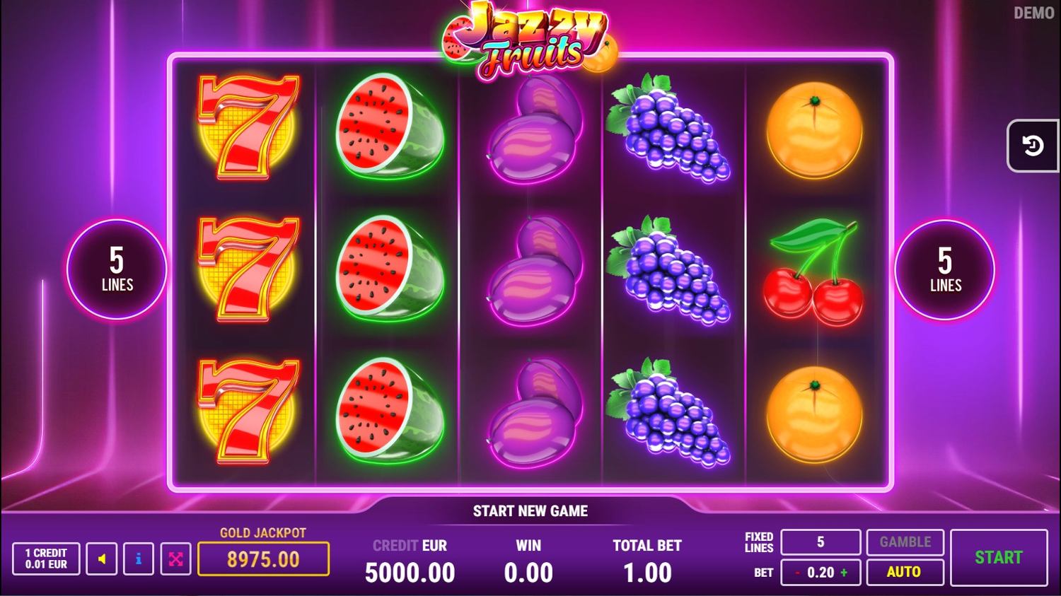 Jazzy Fruits Gameplay Image
