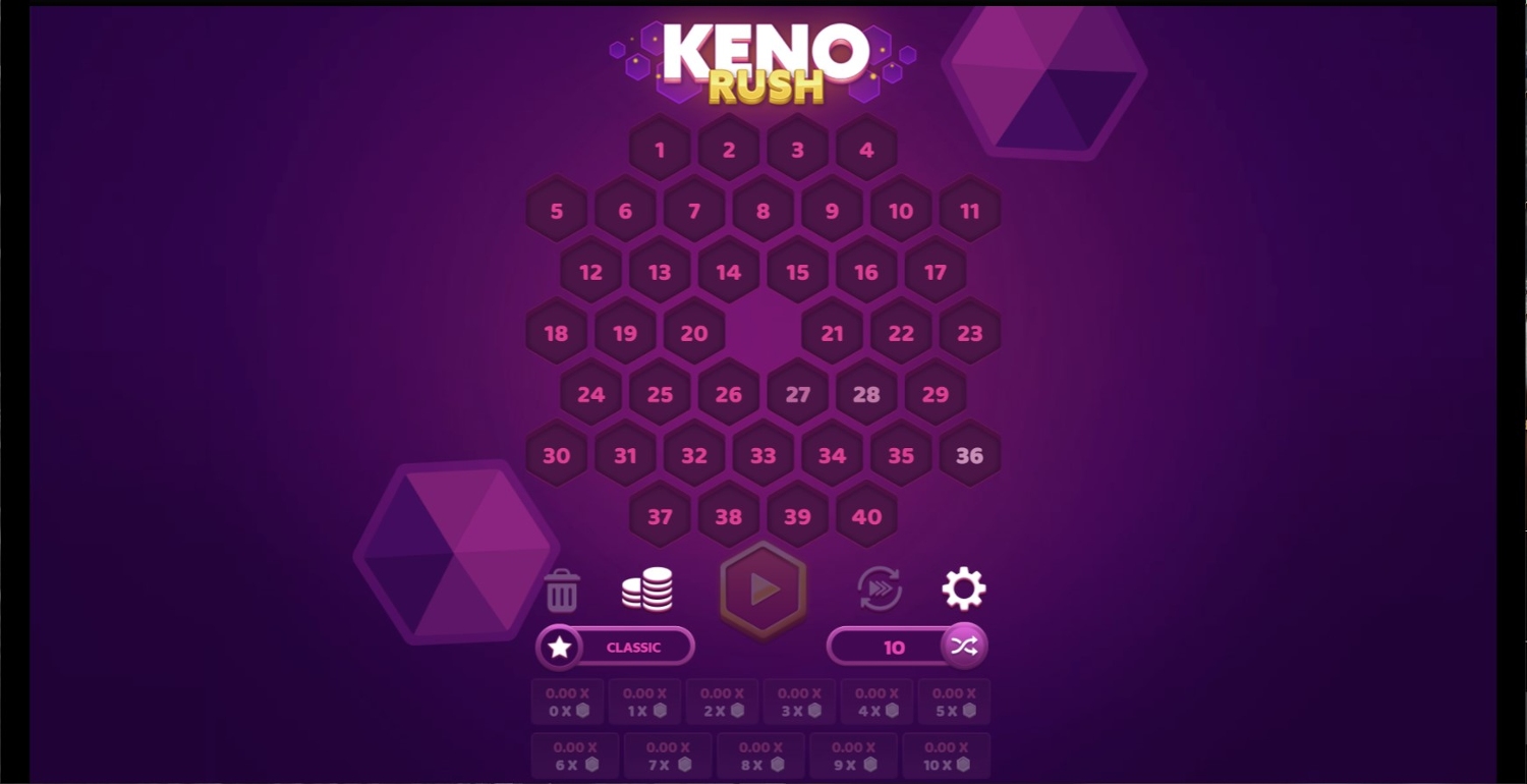 Keno Rush Gameplay Image