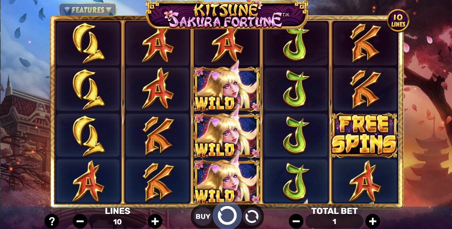 Kitsune Sakura Fortune Gameplay Image