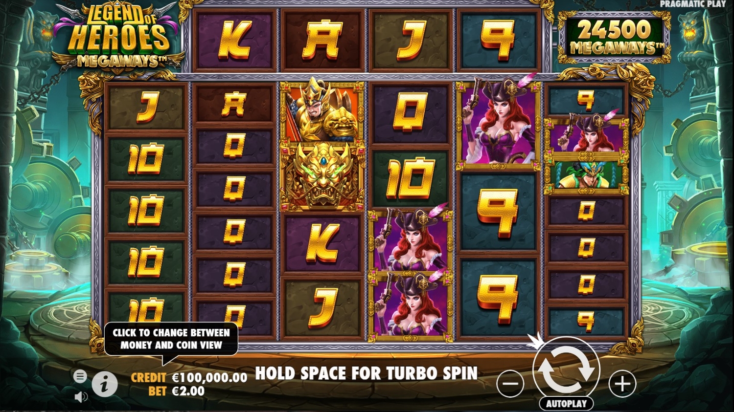 Legend of Heroes Megaways Gameplay Image