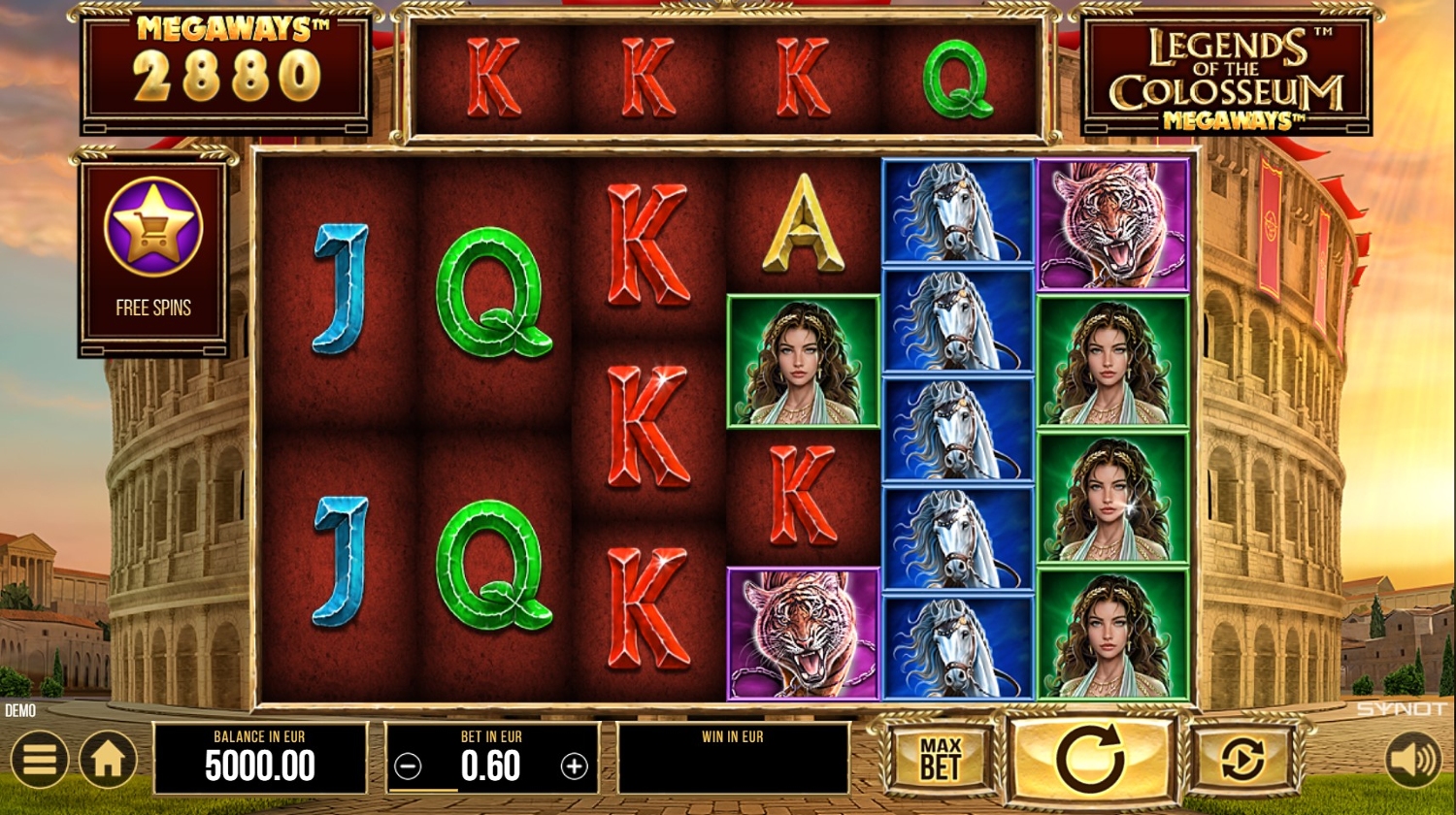 Legends of the Colosseum Megaways Gameplay Image