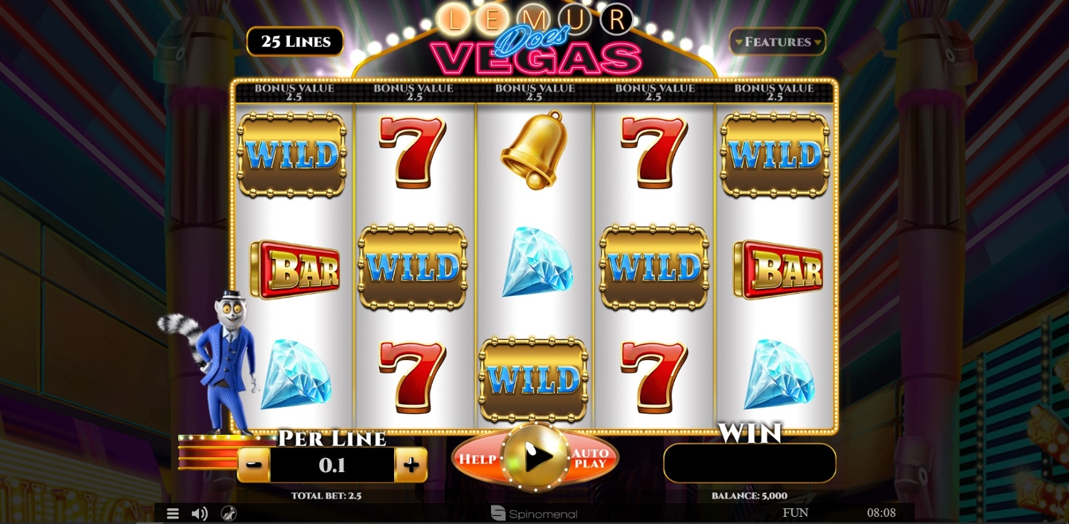 Lemur Does Vegas Gameplay Image
