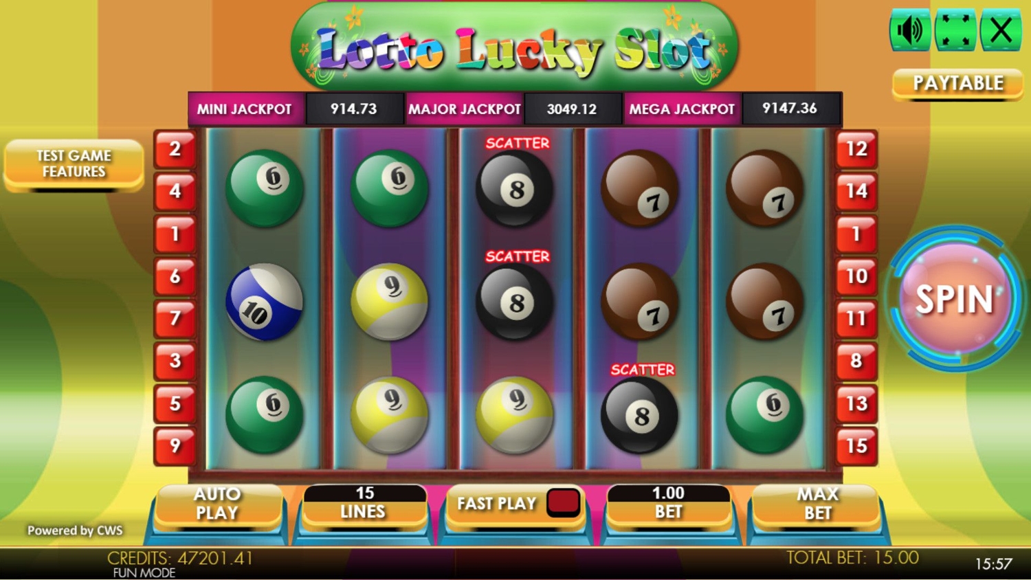 Lotto Lucky Slot Gameplay Image