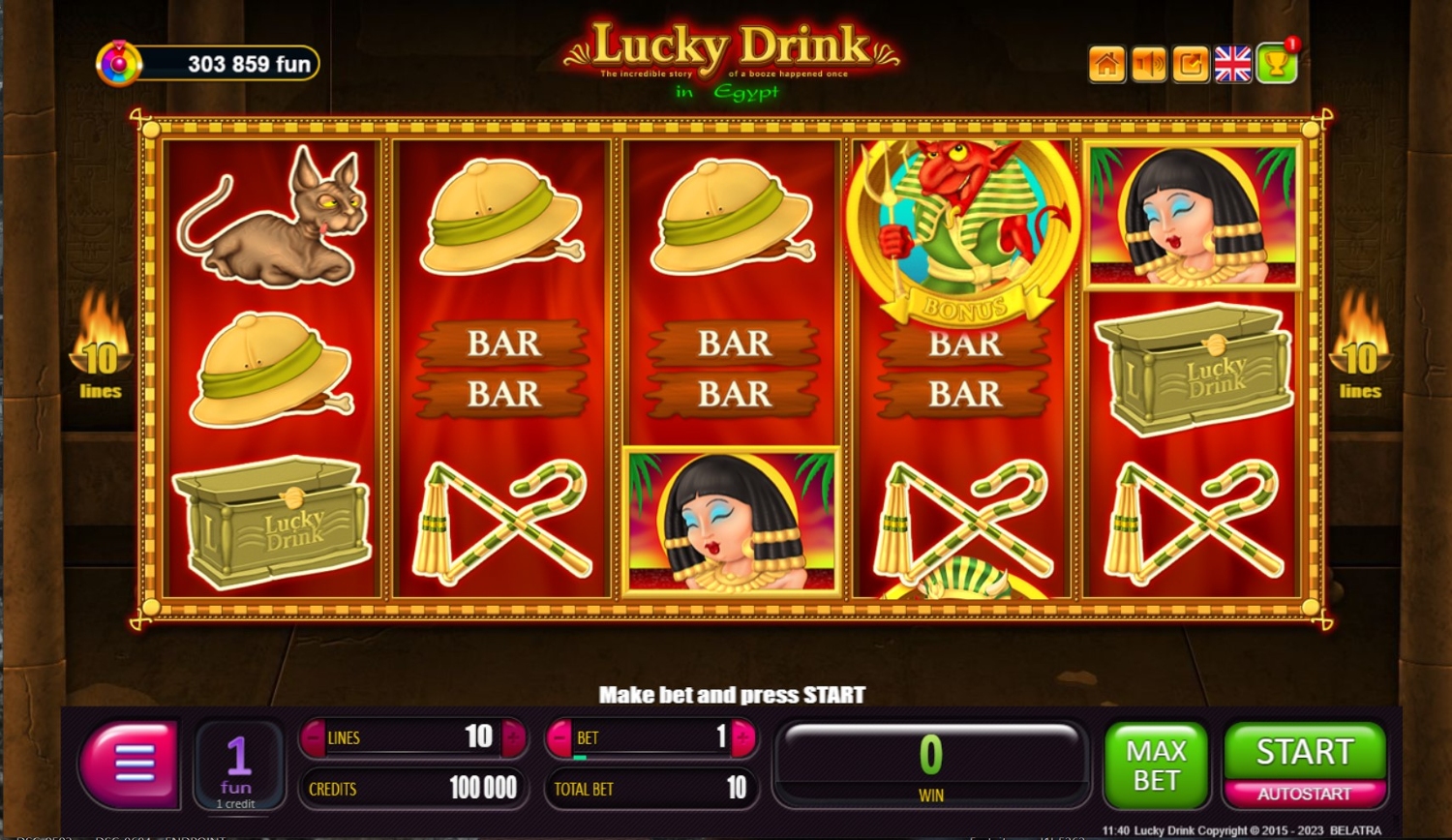 Lucky Drink in Egypt Gameplay Image