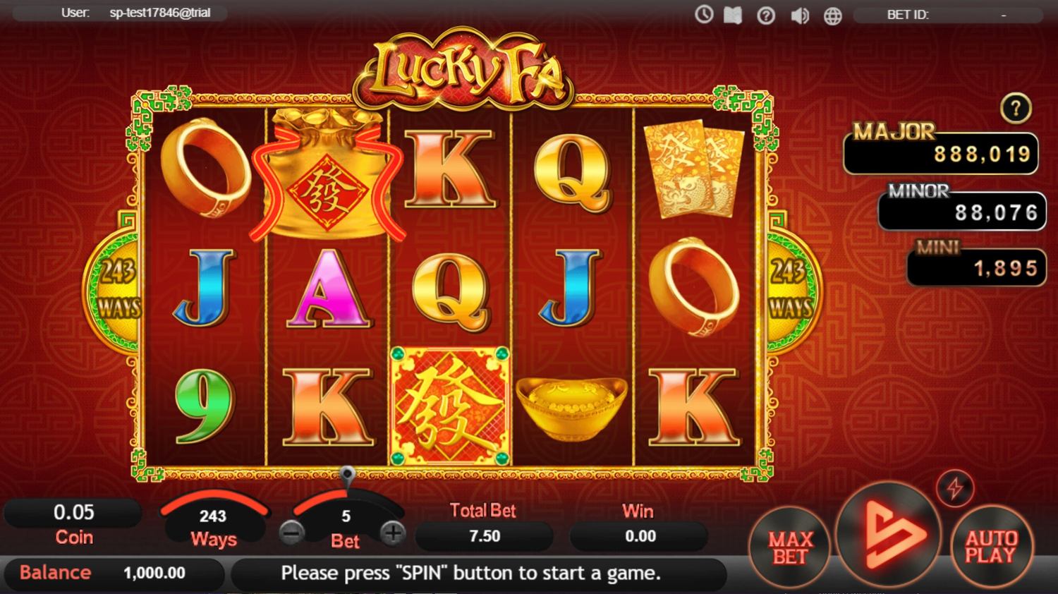 Lucky Fa Gameplay Image