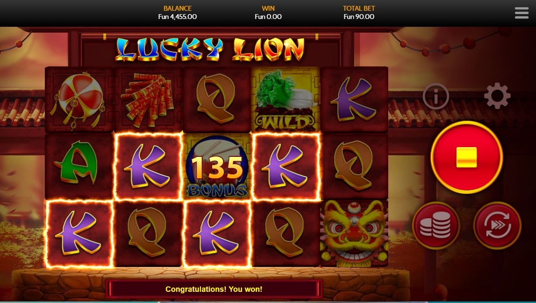 Lucky Lion Gameplay Image
