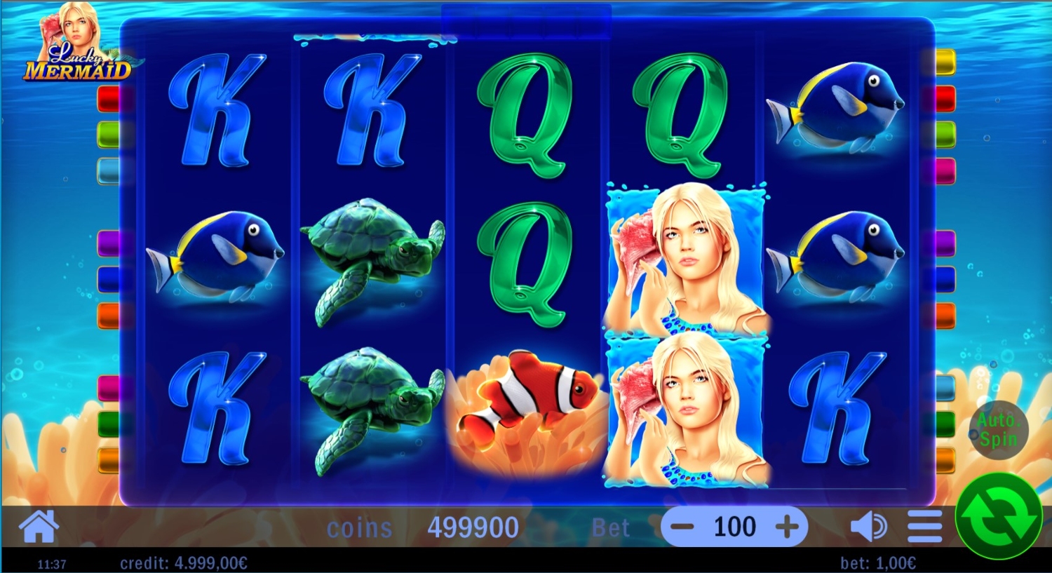 Lucky Mermaid Gameplay Image