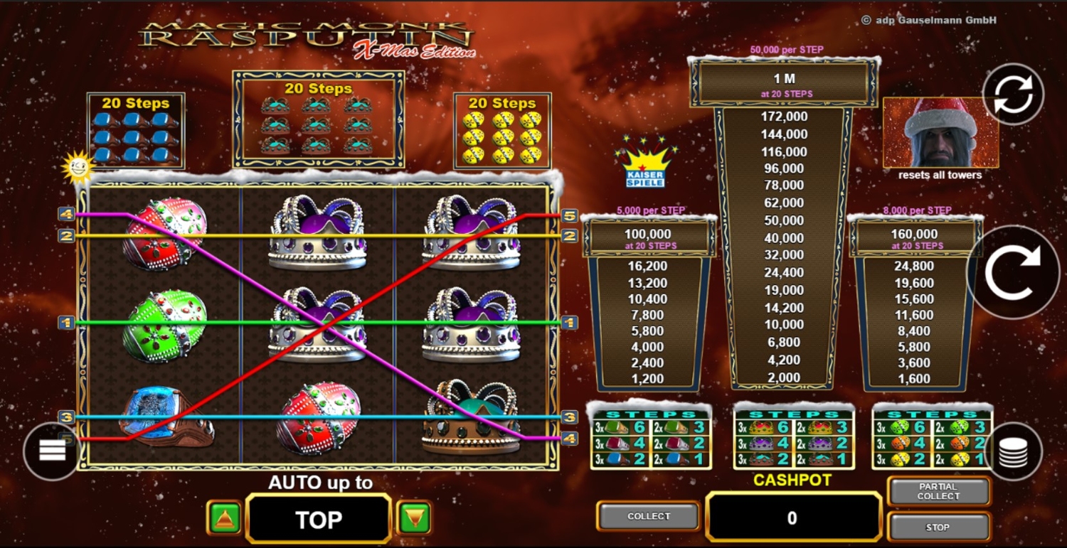 Magic Monk Rasputin Xmas Edition Gameplay Image
