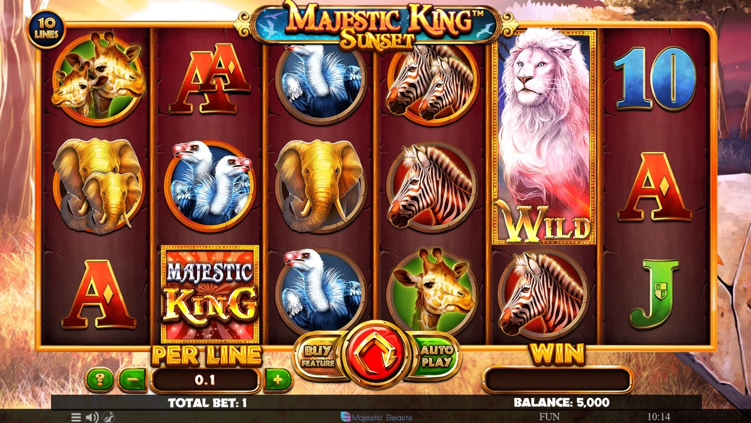 Majestic King: Sunset Gameplay Image