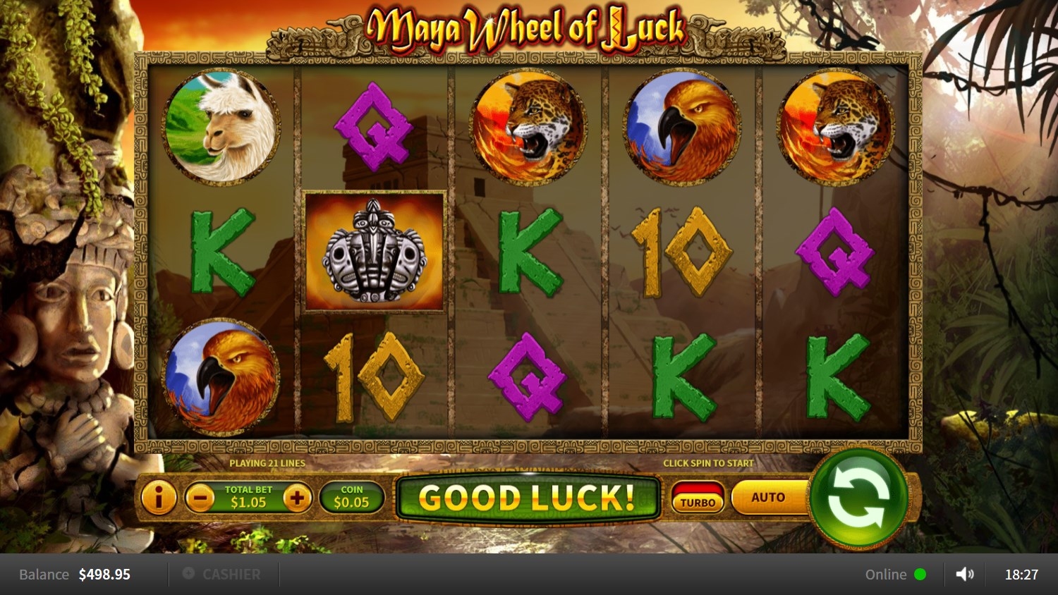 Maya Wheel of Luck Gameplay Image