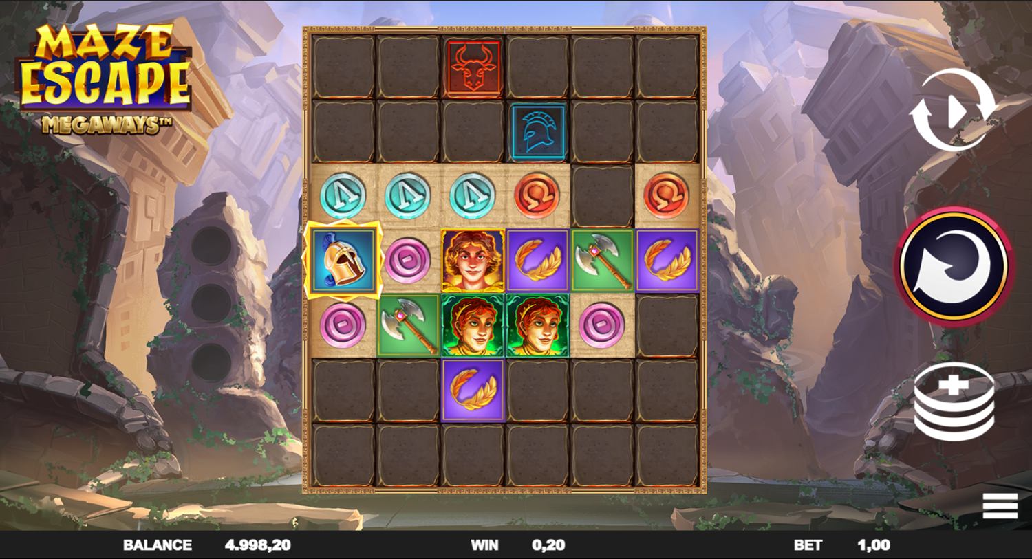 Maze Escape Megaways Gameplay Image