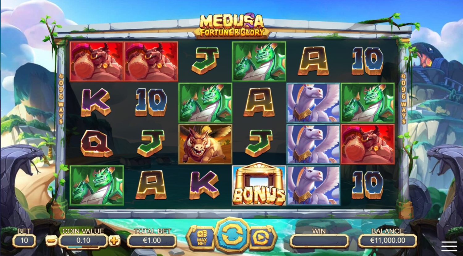 Medusa Fortune & Glory Gameplay Image