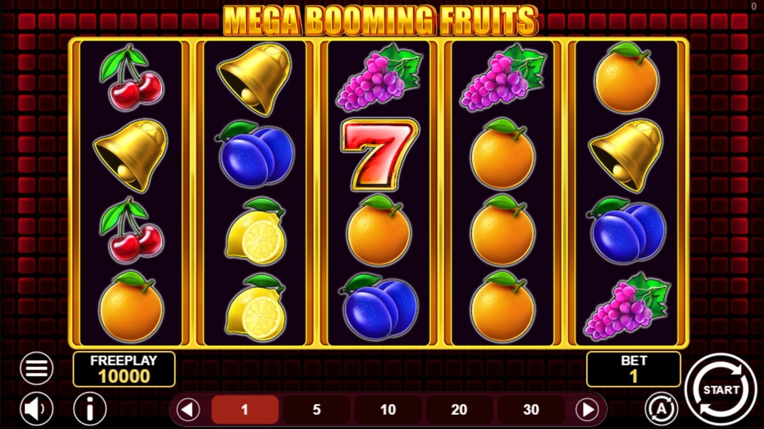 Mega Booming Fruits Gameplay Image