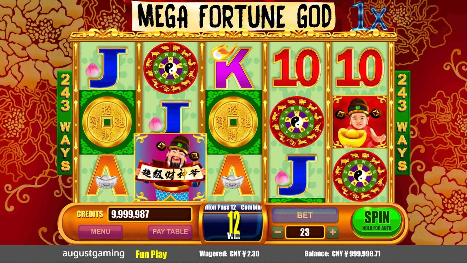 Mega Fortune God Gameplay Image