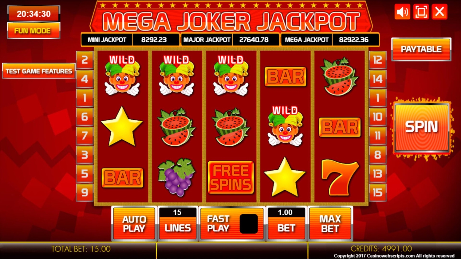 Mega Joker Jackpot Gameplay Image