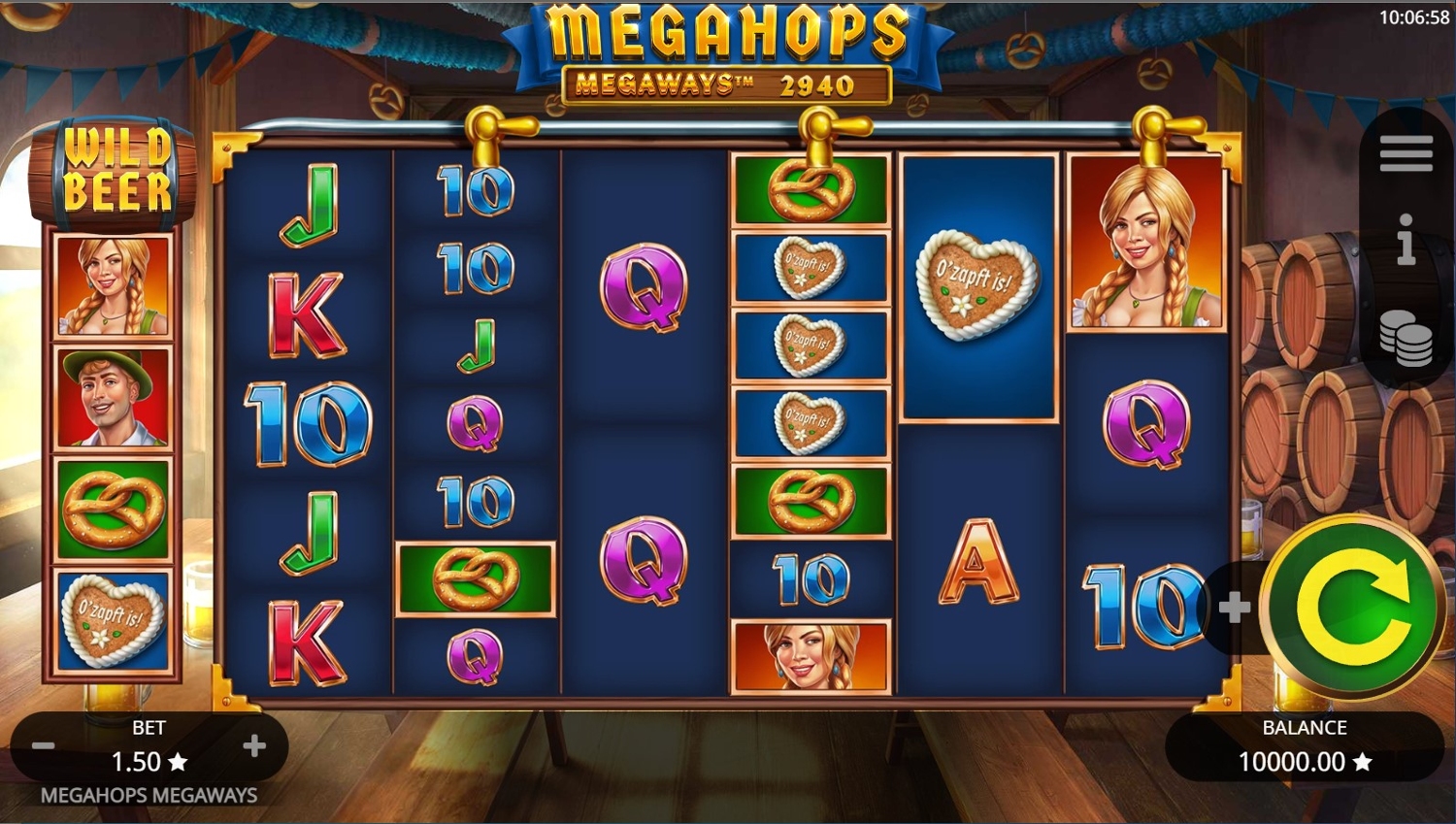 Megahops Megaways Gameplay Image
