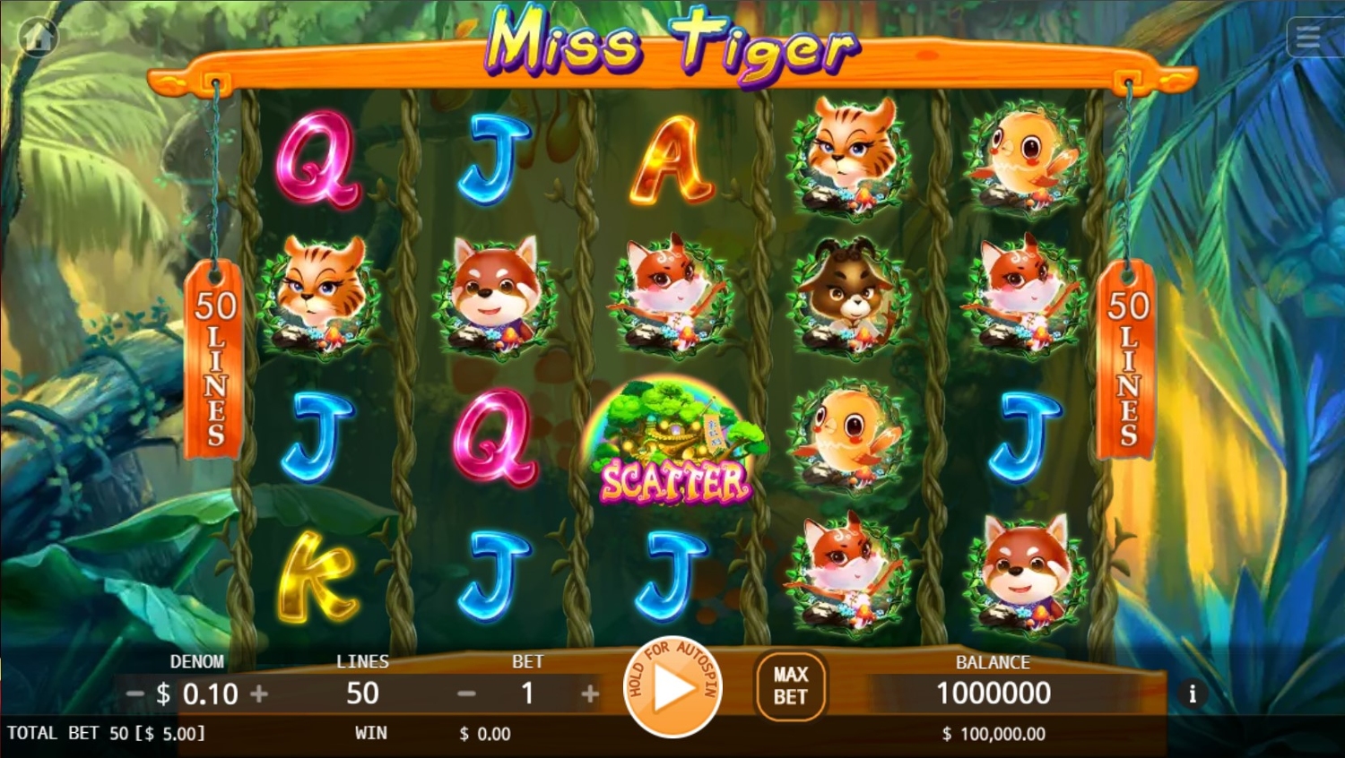 Miss Tiger Gameplay Image