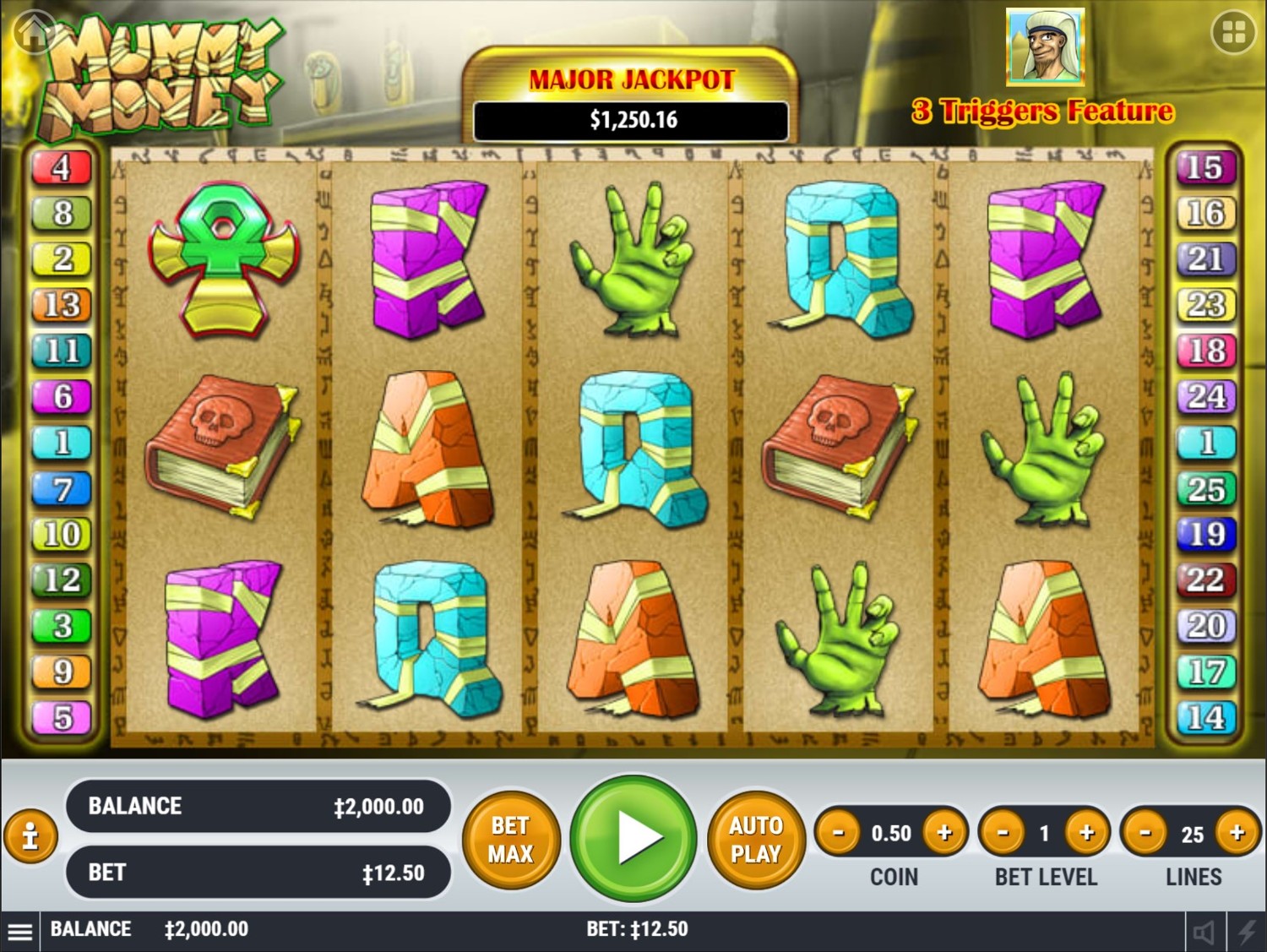 Mummy Money Gameplay Image