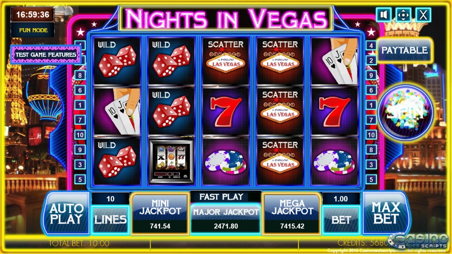 Nights in Vegas Gameplay Image