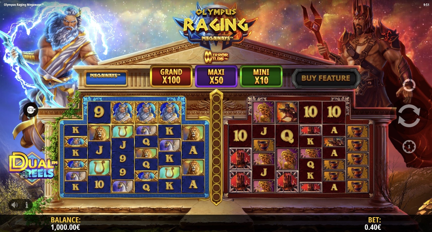 Olympus Raging Megaways Gameplay Image