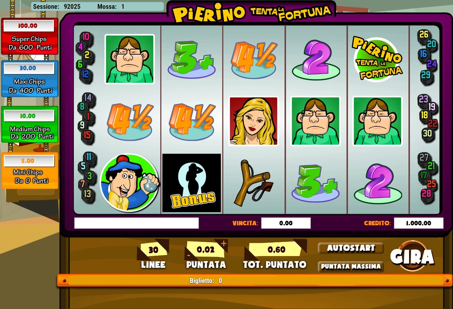 Pierino tenta la Fortuna Gameplay Image