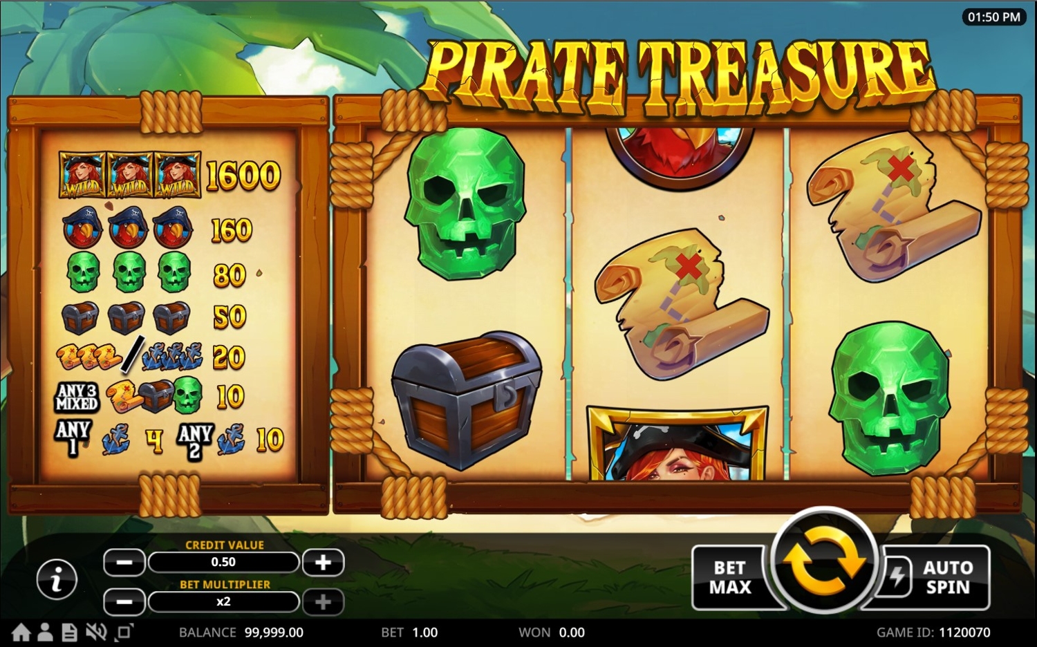 Pirate Treasure Gameplay Image