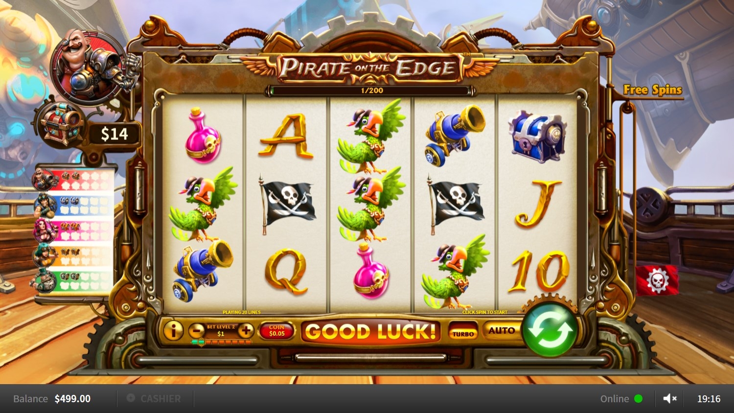 Pirate on the Edge Gameplay Image