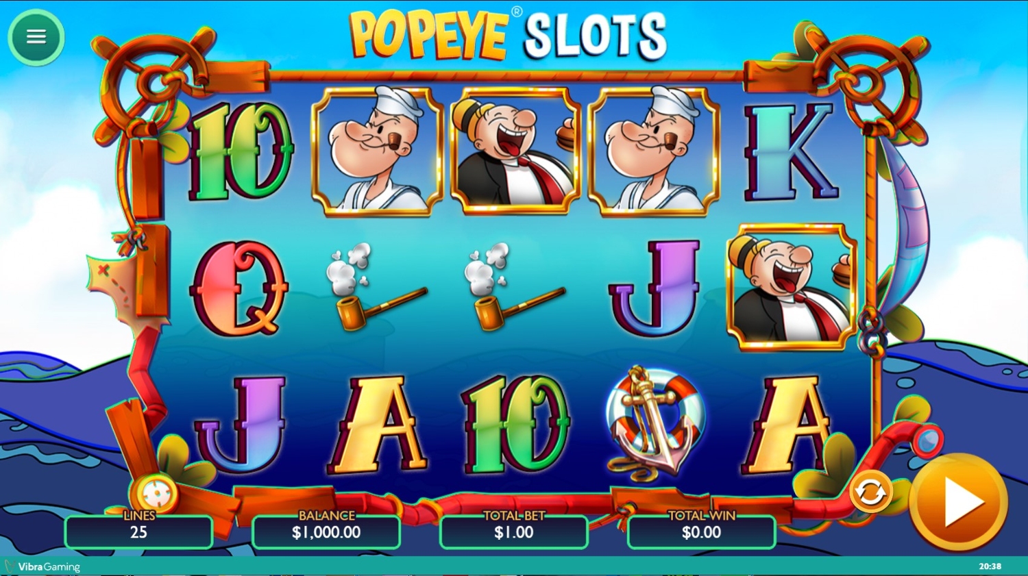 Popeye Slots Gameplay Image