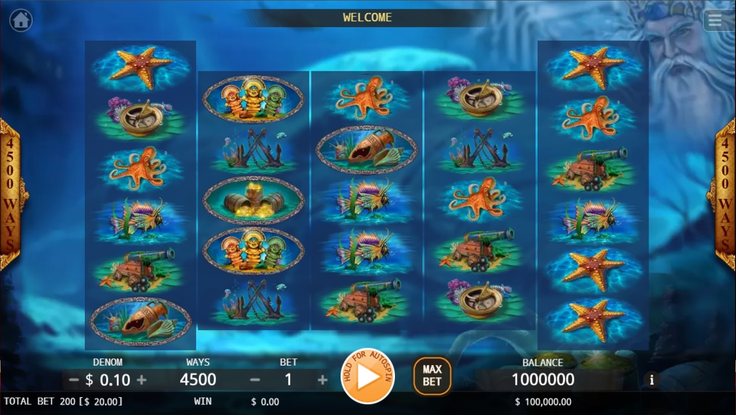 Poseidon’s Treasure Gameplay Image