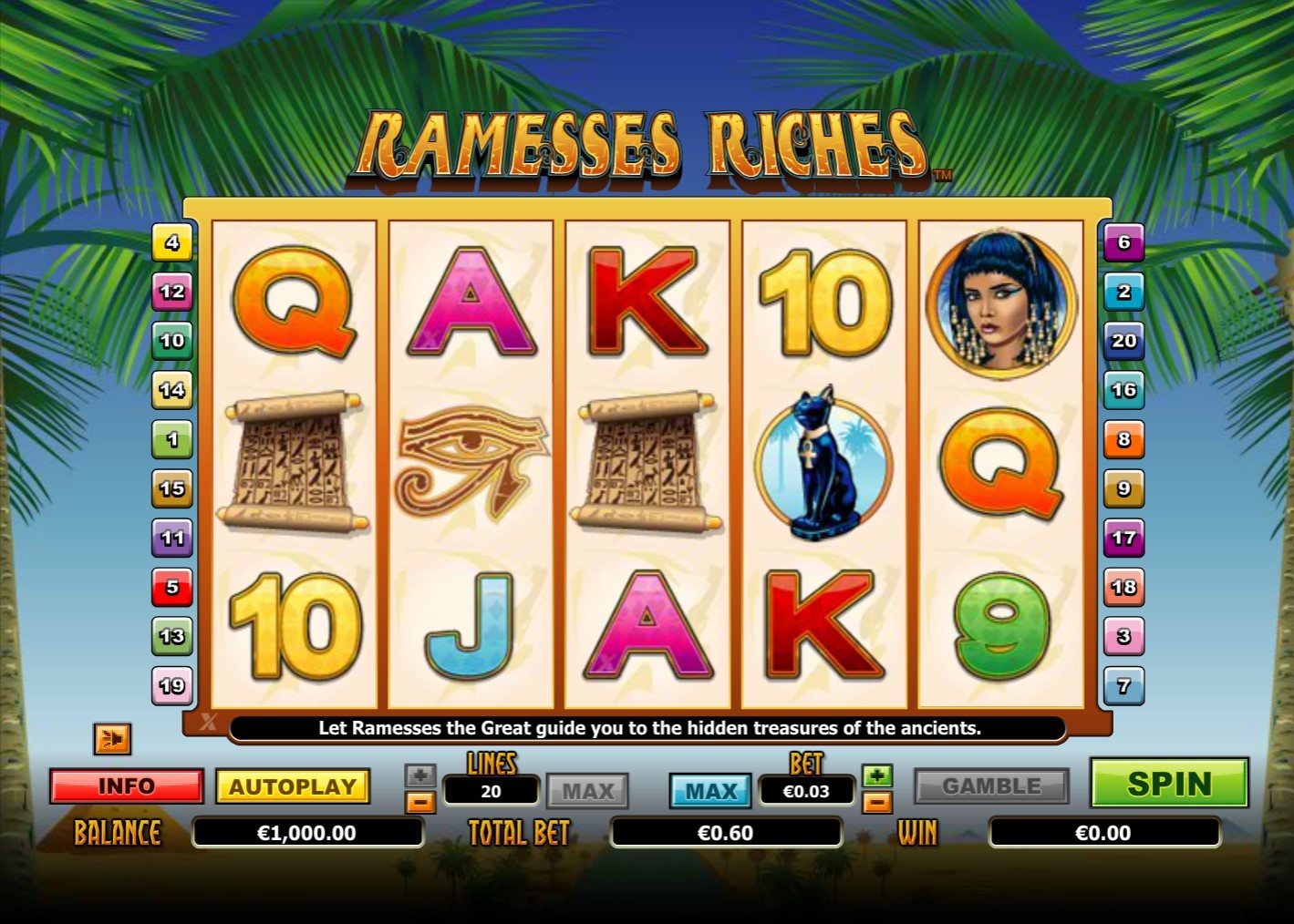 Ramesses Riches Slot Gameplay