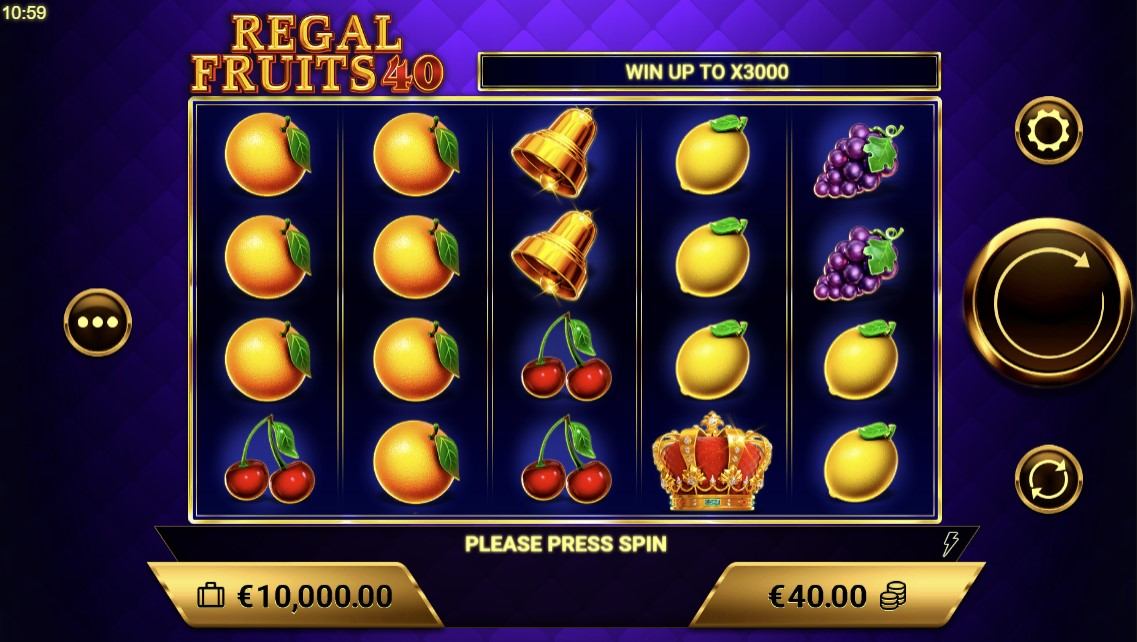 Regal Fruits 40 Gameplay Image