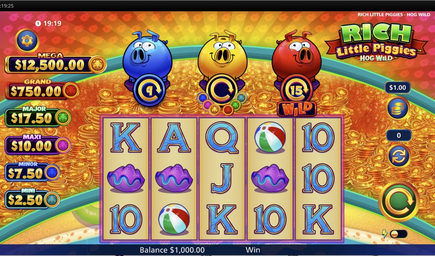 Rich Little Piggies Hog Wild Gameplay Image
