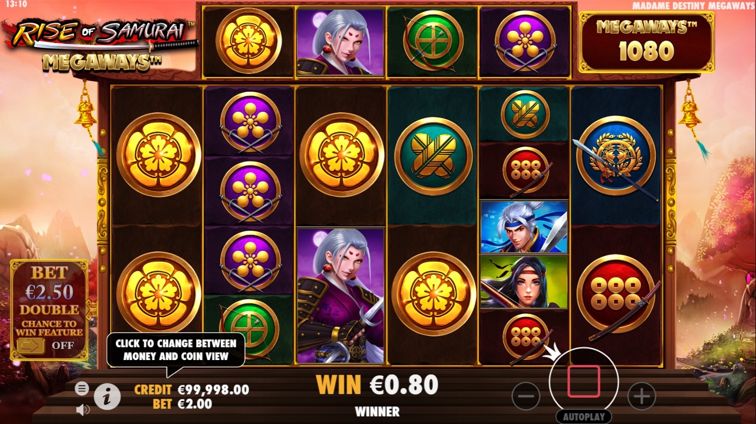 Rise of Samurai Megaways Gameplay Image