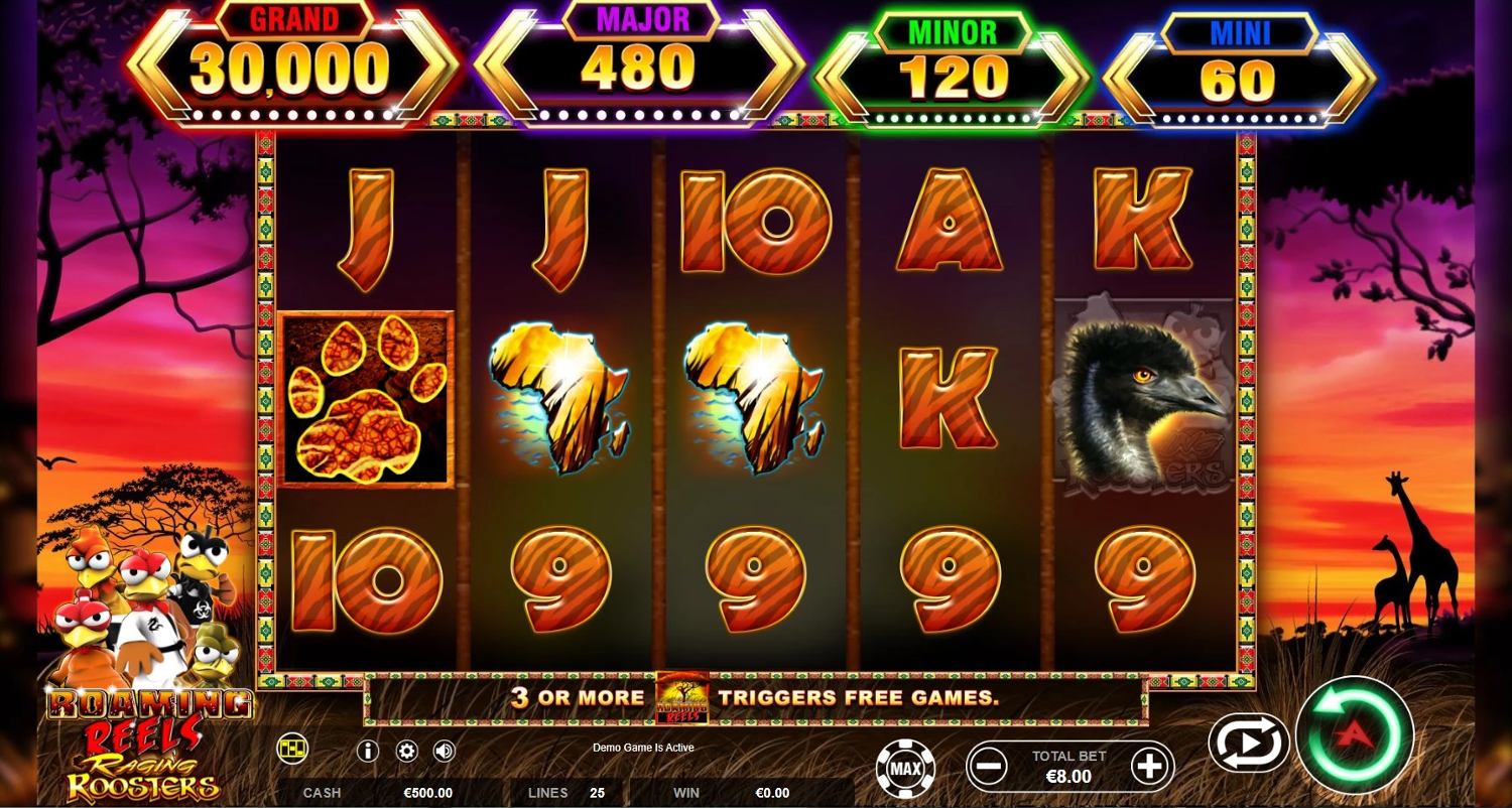 Roaming Reels: Raging Roosters Gameplay Image