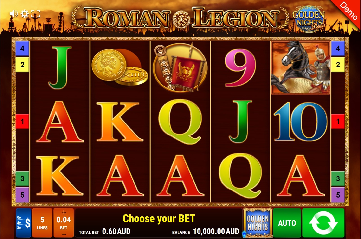 Roman Legion – Golden Nights Bonus Gameplay Image