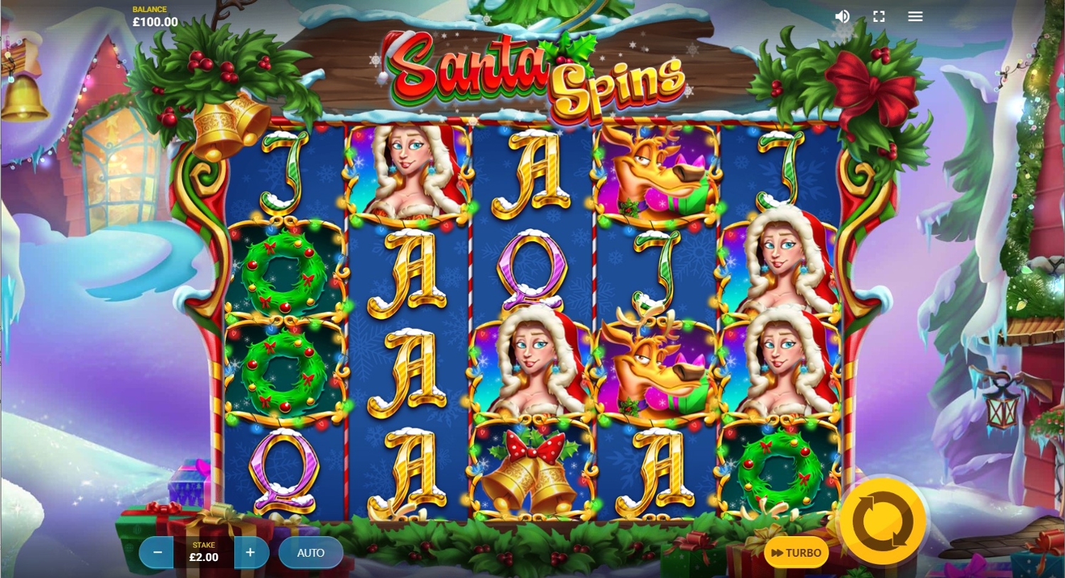Santa Spins Gameplay Image