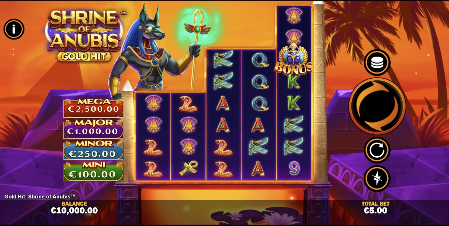 Shrine Of Anubis: Gold Hit Gameplay Image
