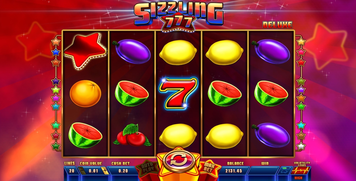 Sizzling 777 Deluxe Gameplay Image