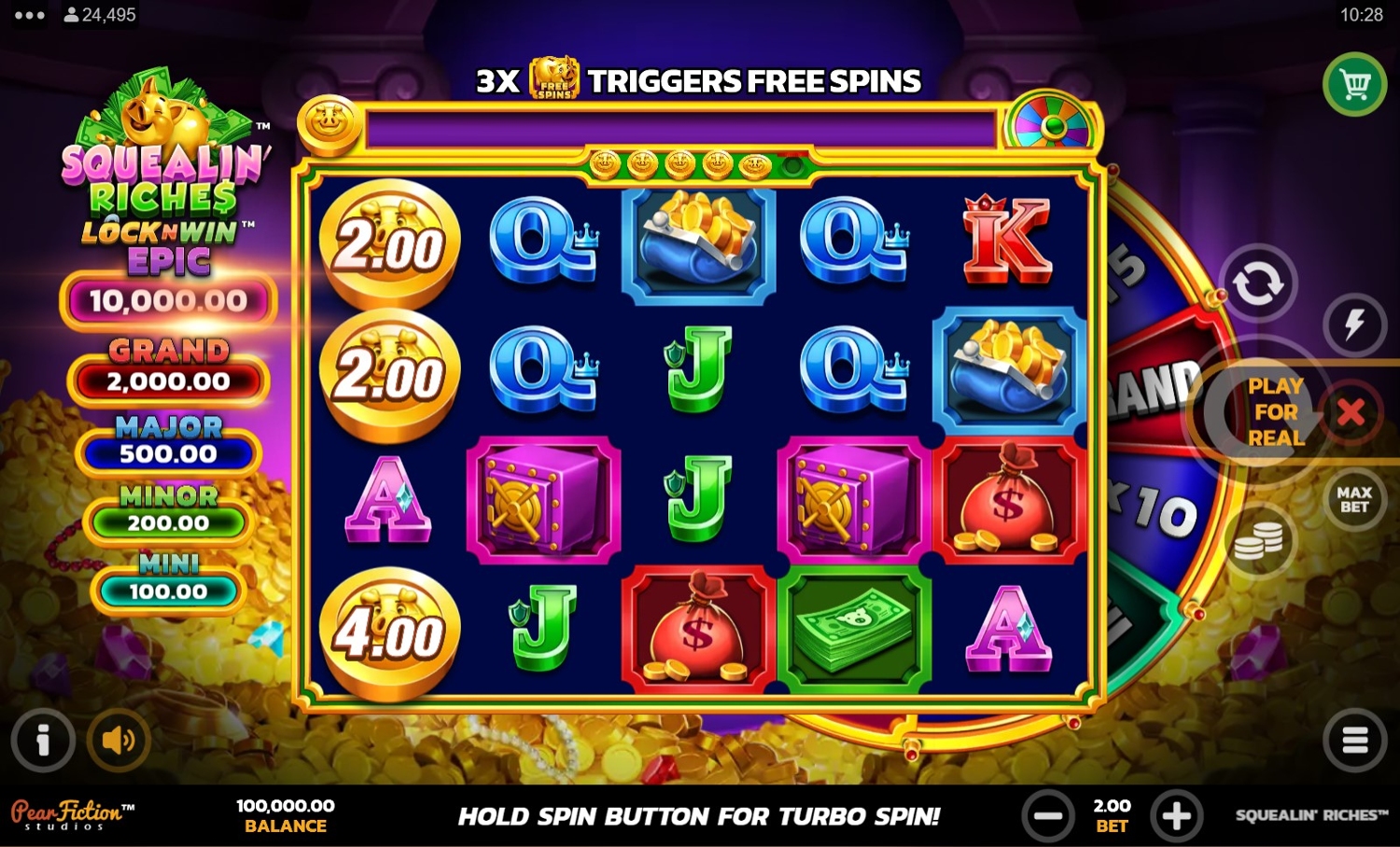 Squealin Riches Gameplay Image