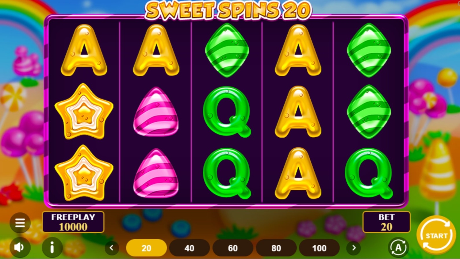 Sweet Spins 20 Gameplay Image