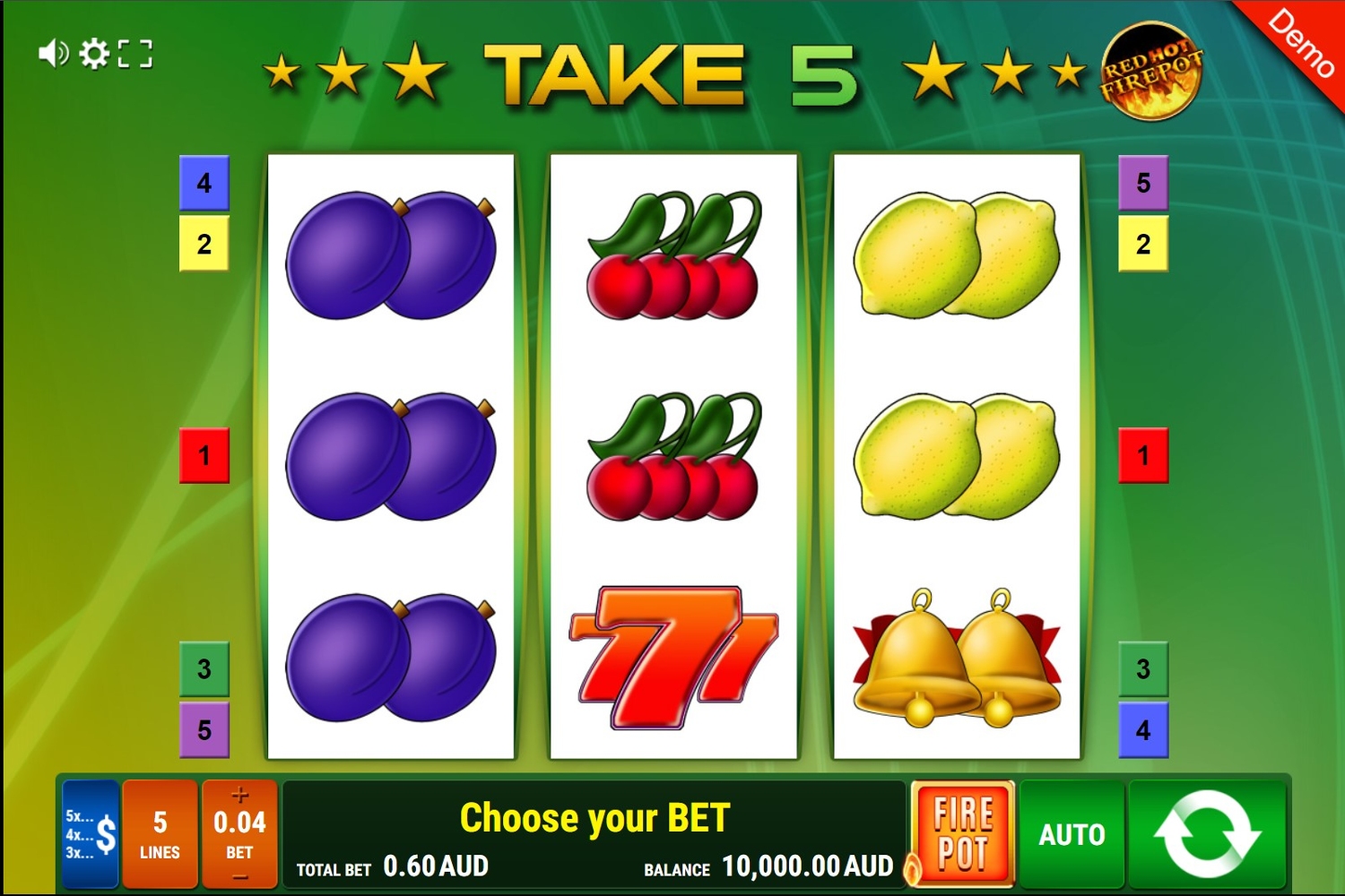 Take 5 – Red Hot Firepot Gameplay Image