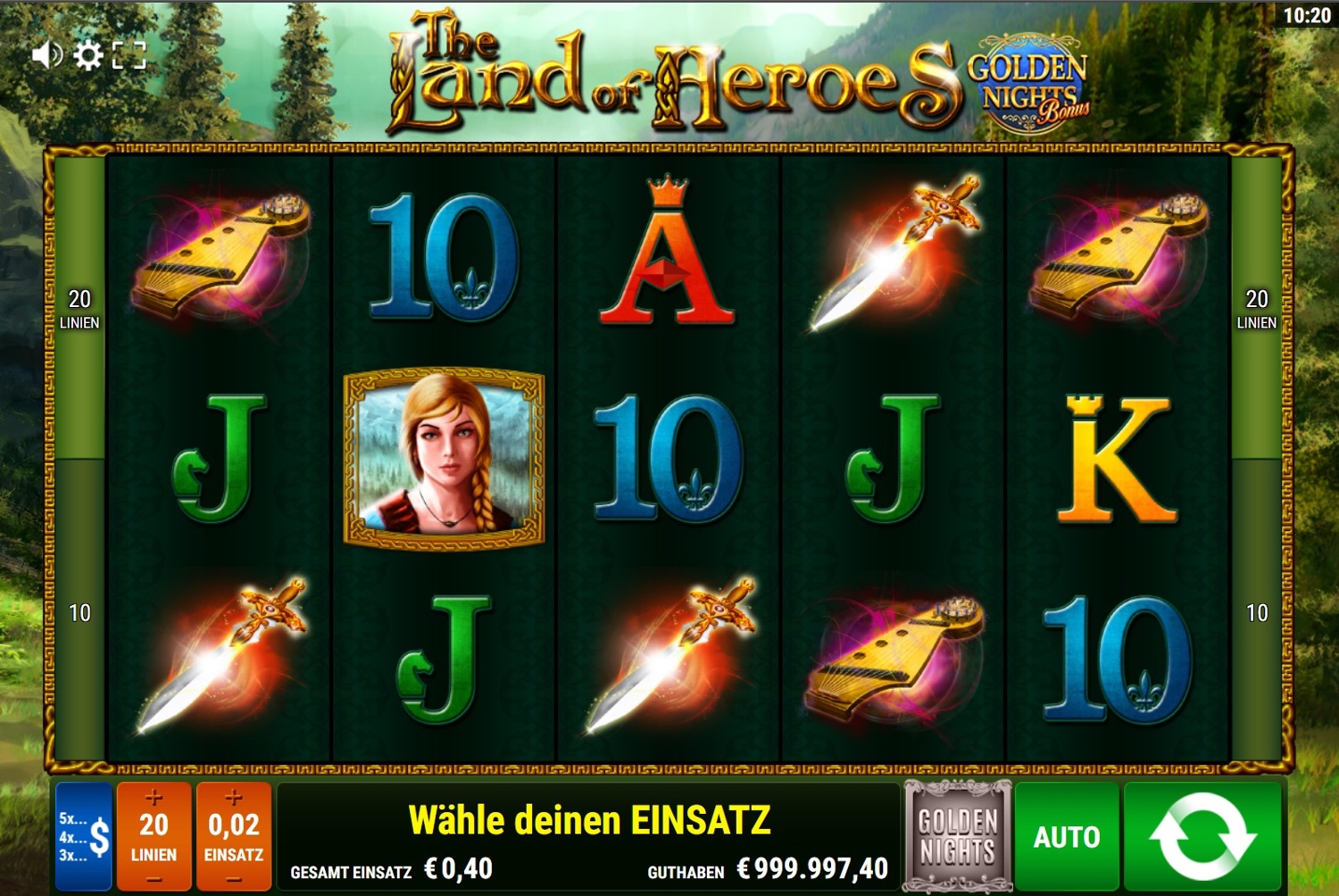 The Land of Heroes – Golden Nights Bonus Gameplay Image