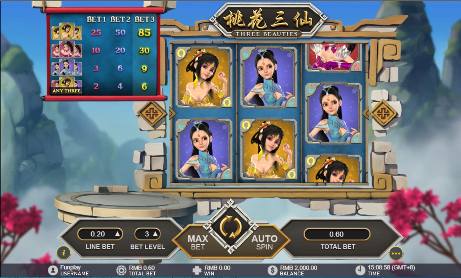 Three Beautis Gameplay Image