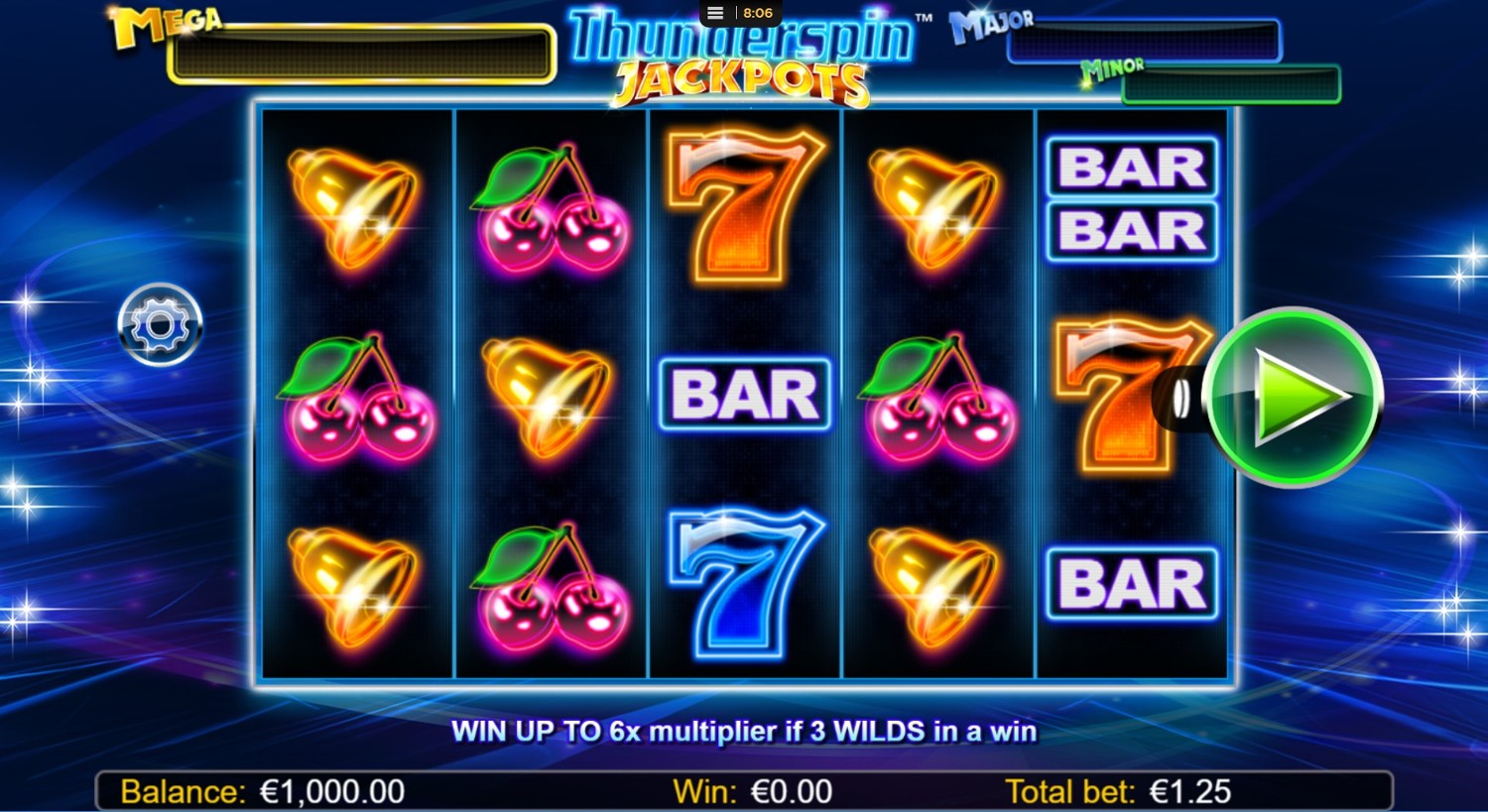 Thunderspin Low Roller Gameplay Image